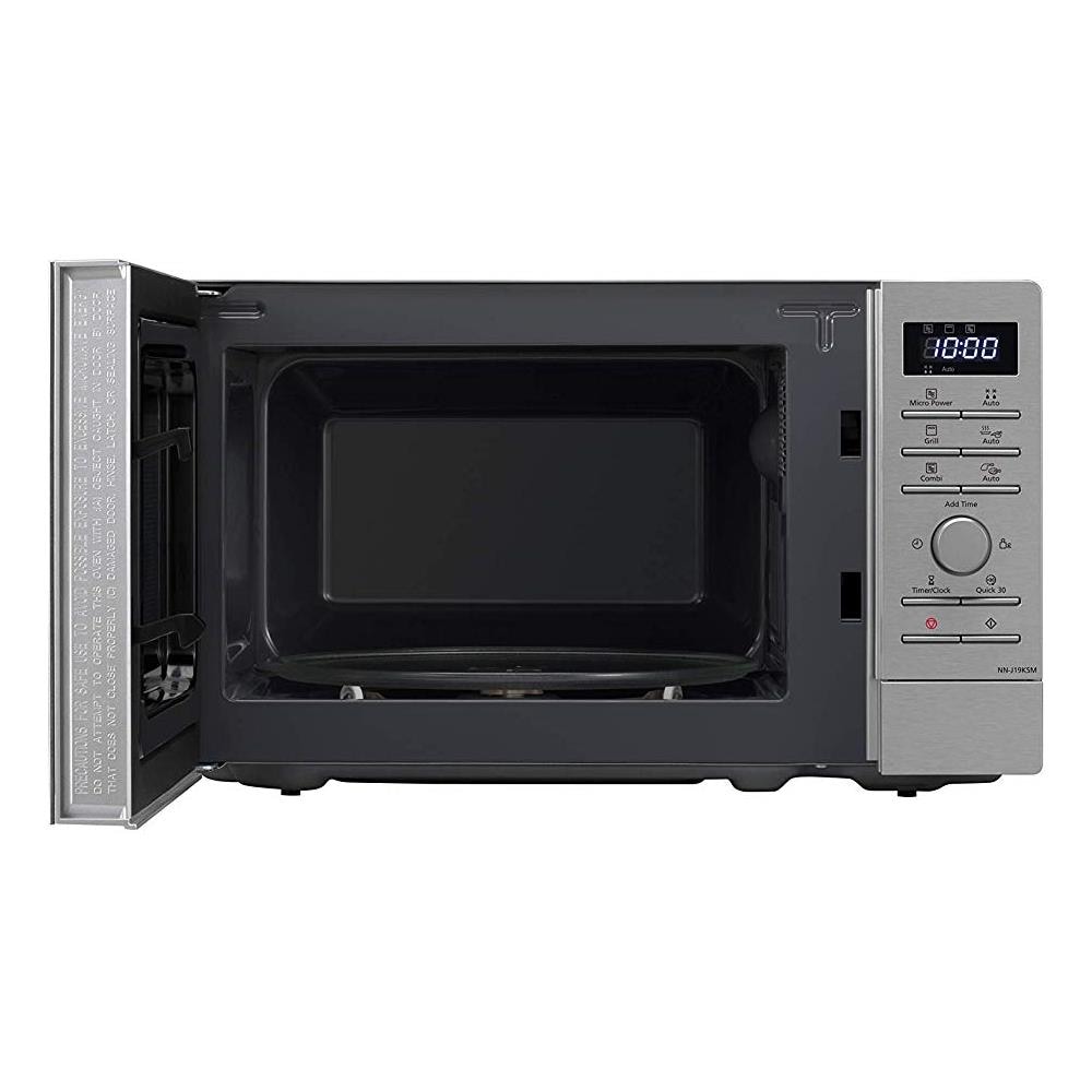 Quick Start 30 Secondi Sicurezza Bambini 800 W 20 Litri Finitura Esterna Inox 5 velocità 46 Decibel Panasonic NN-J19KSMEPG Forno a Microonde Combinato con Grill 9 Programmi Automatici 