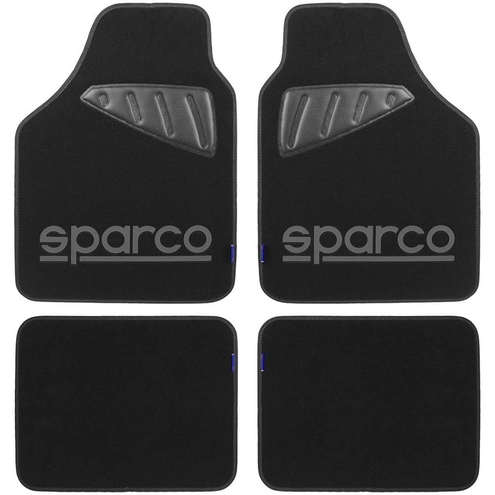 Set Completo Spc19 Universale Tappetini Auto Moquette Nero /grigio Poliestere - Foto 2
