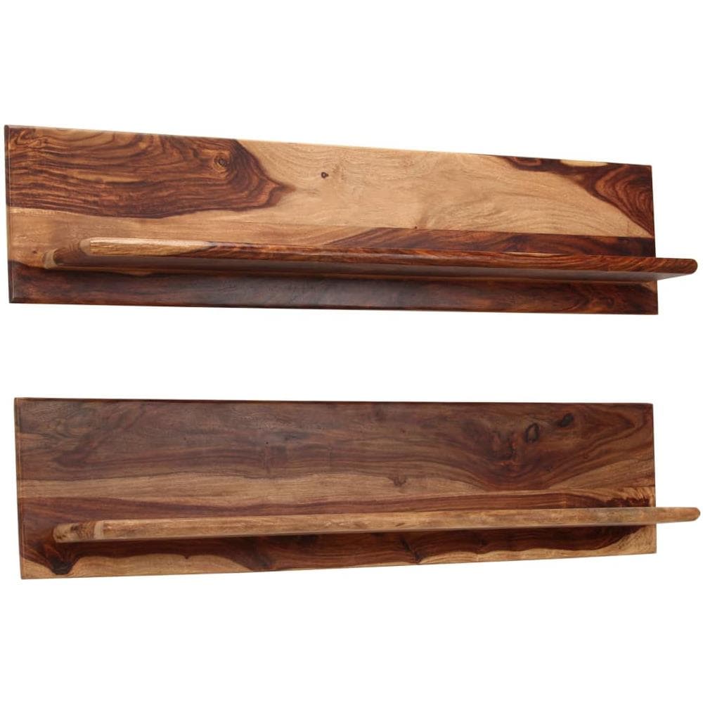 Mensole 2 Pz 118x26x20 Cm In Legno Massello Di Sheesham - Foto 1
