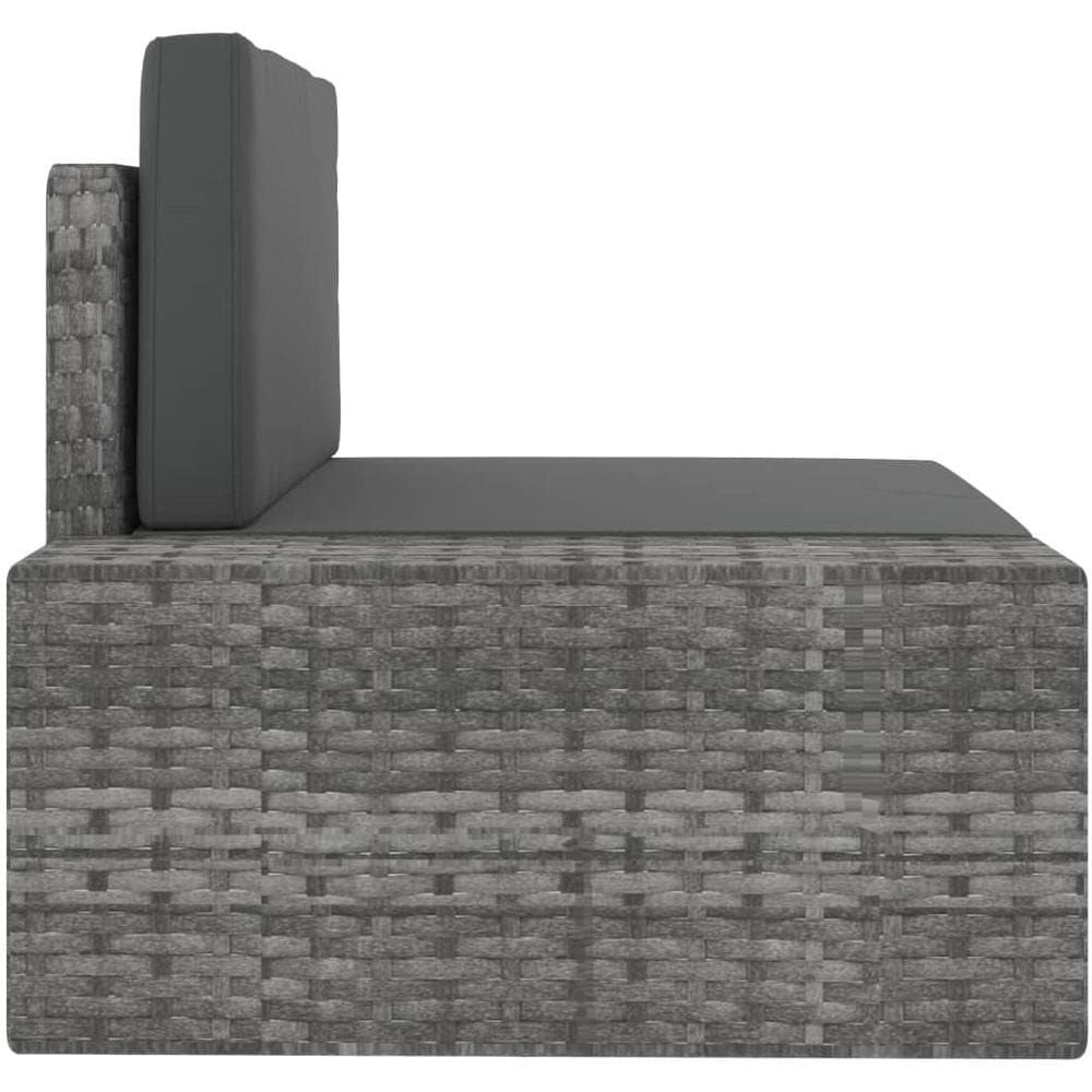 Set Divani da Giardino 7 pz in Polyrattan Grigio - Foto 8