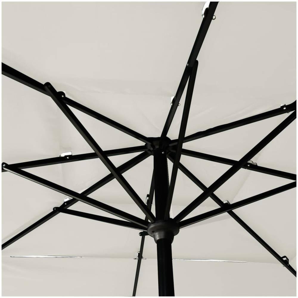 Ombrellone a 3 Livelli con Palo in Alluminio Sabbia 2,5x2,5 m - Foto 2