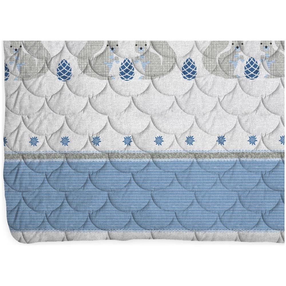 Trapunta Piumone Invernale Linea Pensieri Delicati Disegno Scoiattolo Singolo Blu - Foto 6