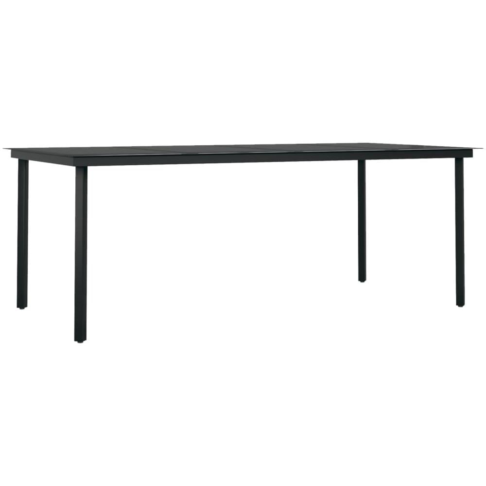 Set Da Pranzo Per Giardino 7 Pz Con Cuscini Nero - Foto 3