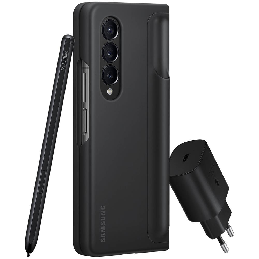 Standing Cover Ef-of93kkbegww Con S Pen + Travel Adapter 25w Per Galaxy Z Fold4 Sm-f936b Nero - Foto 5