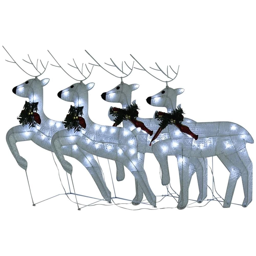 Renne Di Natale 4 Pz Bianche 80 Led - Foto 2