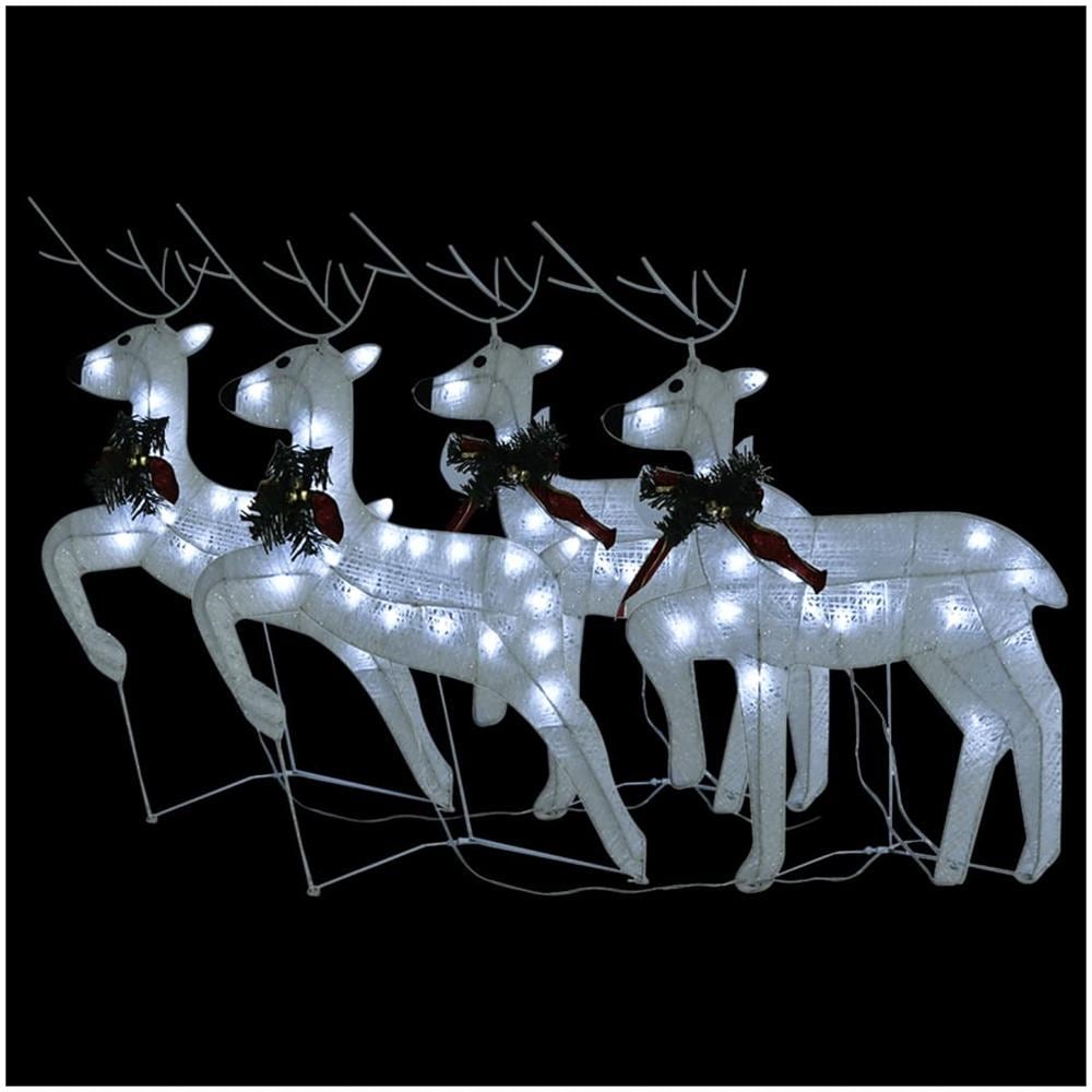 Renne Di Natale 4 Pz Bianche 80 Led - Foto 6