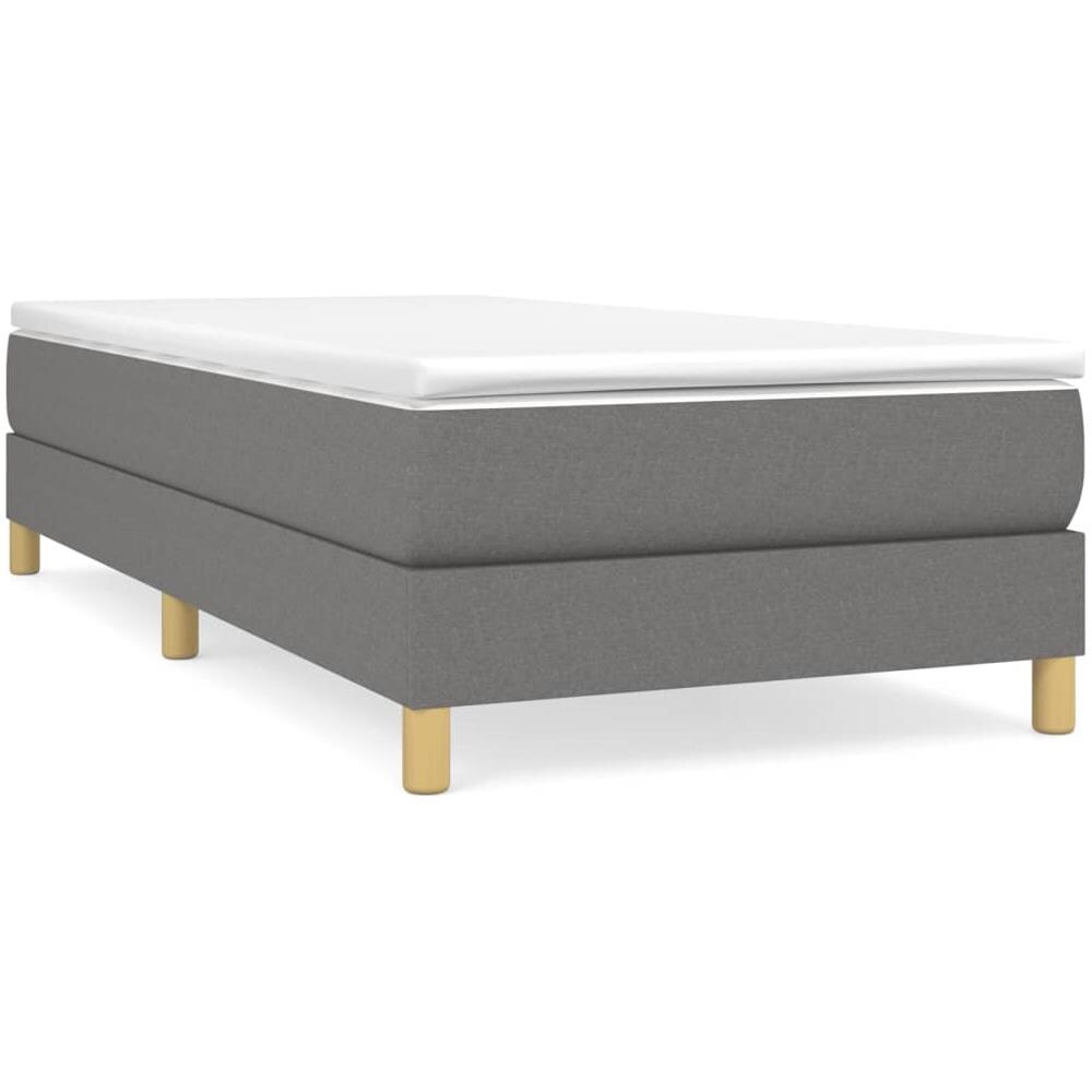 Giroletto A Molle Con Materasso Grigio Scuro 100x200 Cm Tessuto - Foto 2