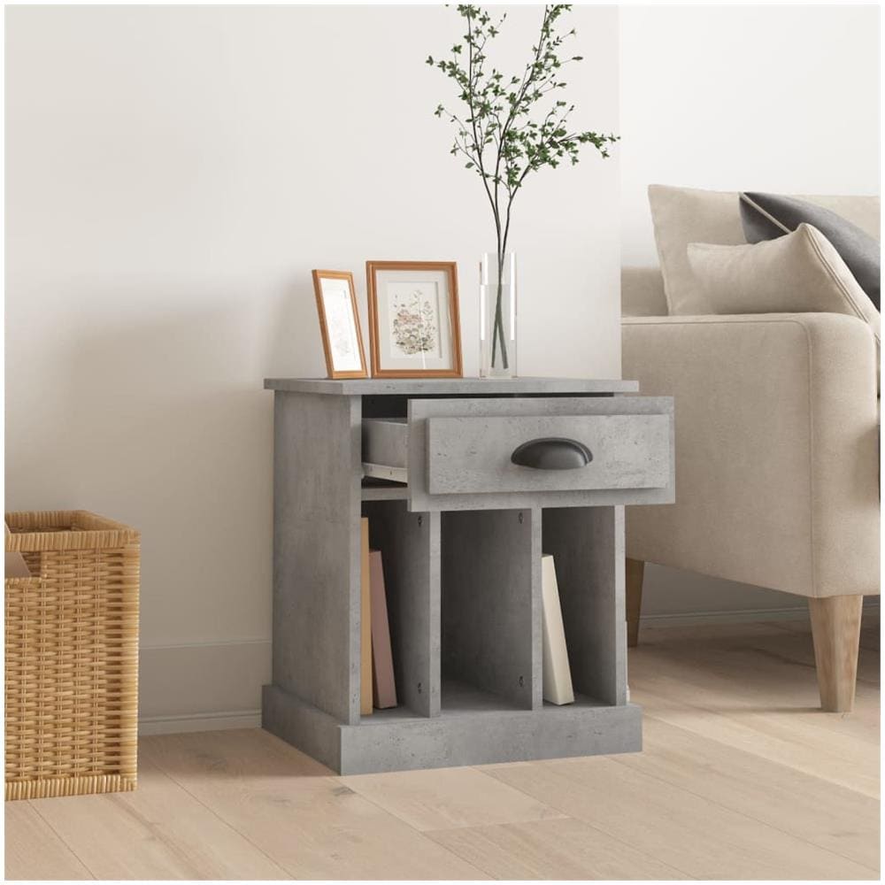 Comodino Grigio Cemento 43x36x50 Cm - Foto 3