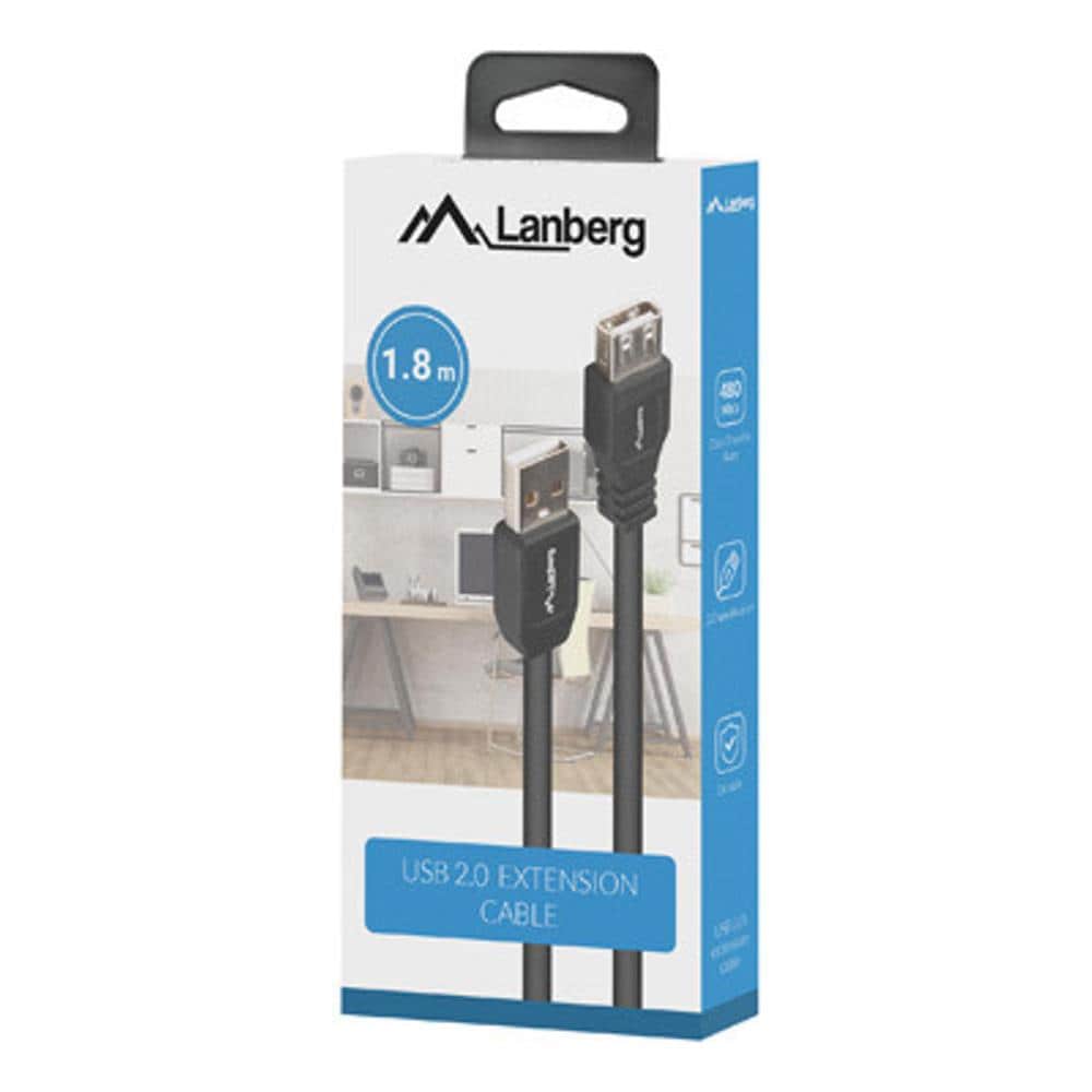 Usb A Maschio A Usb A Femmina 2.0 Cavo Nero 1.8 M Scatola Nera Qc 3.0 Ca-usbe-15cu-0018-bk - Foto 2