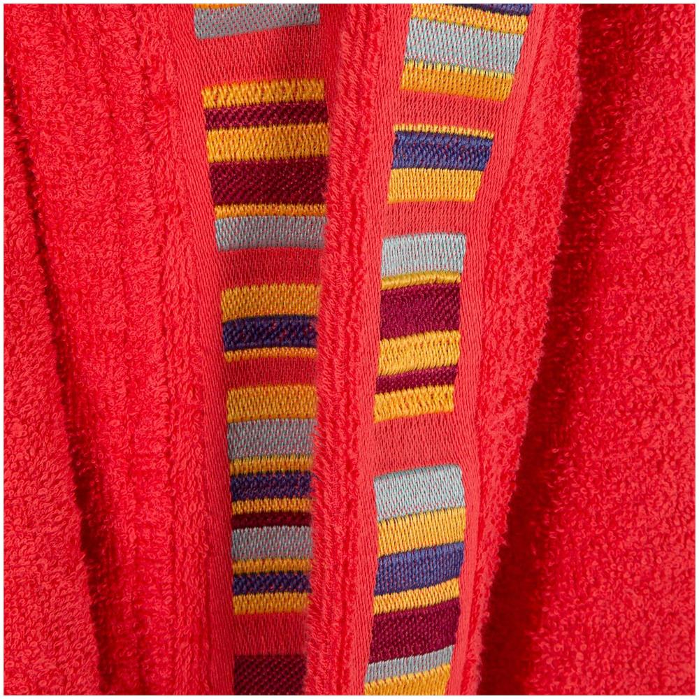 Accappatoio Con Cappuccio Spugnissima Yupi Junior In Cotone Colore Rosso Misura 12-14 Anni - Foto 2