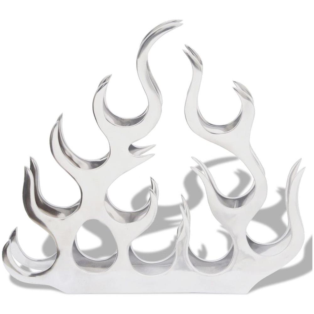 Portavini Portabottiglie In Alluminio Per 11 Bottiglie Colore Argento - Foto 2