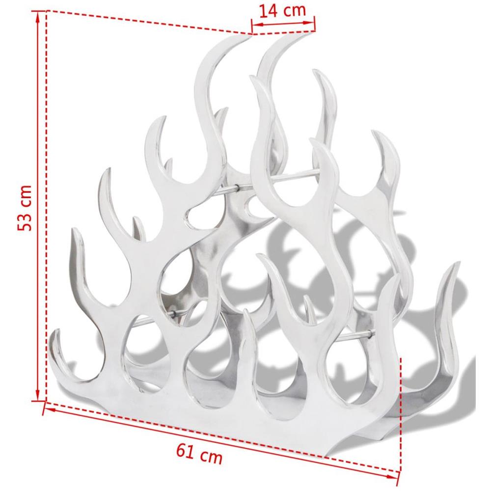 Portavini Portabottiglie In Alluminio Per 11 Bottiglie Colore Argento - Foto 4