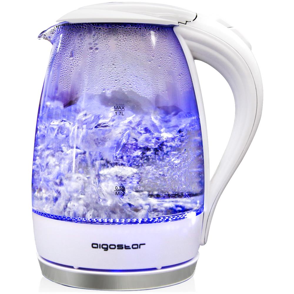 Bollitore D'acqua In Vetro Borosilicato Con Illuminazione A Led. 2200w Capacità 1.7l - Foto 2