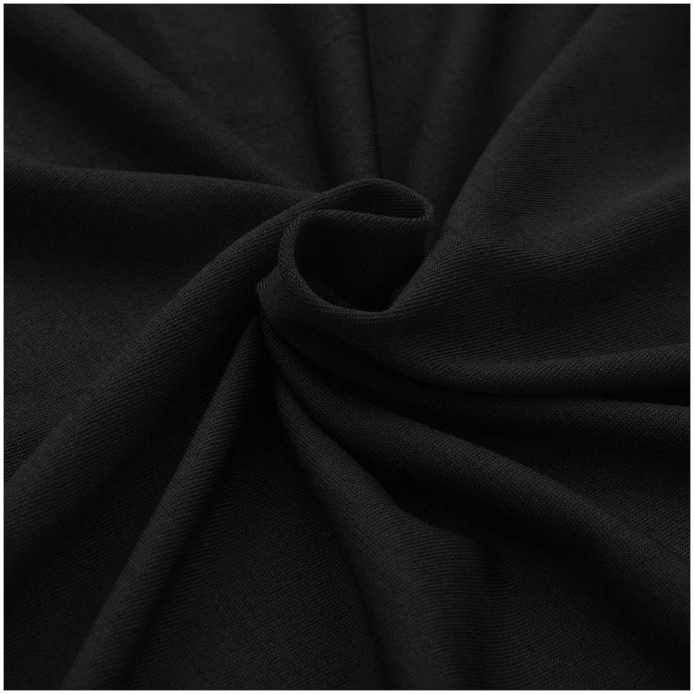 Fodere Elasticizzate Per Tavolo 2 Pezzi 120x60,5x74 Cm Nero - Foto 2