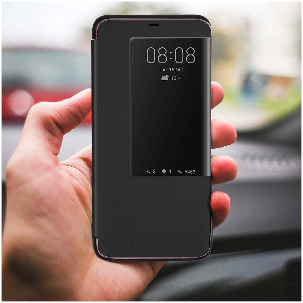Custodia Huawei Mate 20 Pro Sportellino Finestra Traslucida - Nero - Foto 6