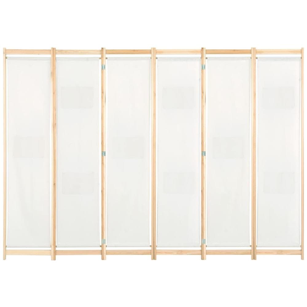 Divisorio A 6 Pannelli 240x170x4 Cm In Tessuto Crema - Foto 2