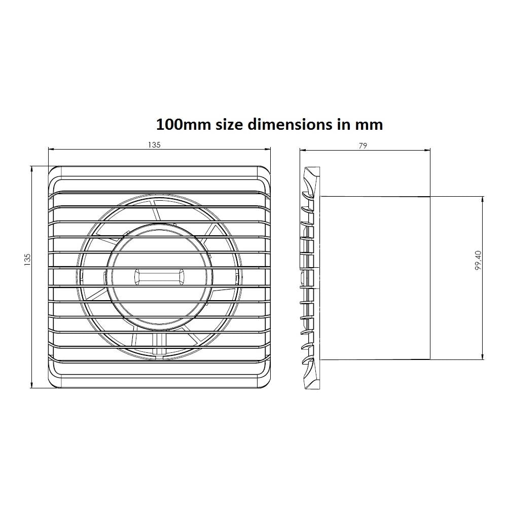Basso Consumo Energetico Silenzioso Bagno Cucina Aspiùatore 125 Millimetri Con L'estrazione Di Ventilazione Timer Di Ritardo - Foto 2