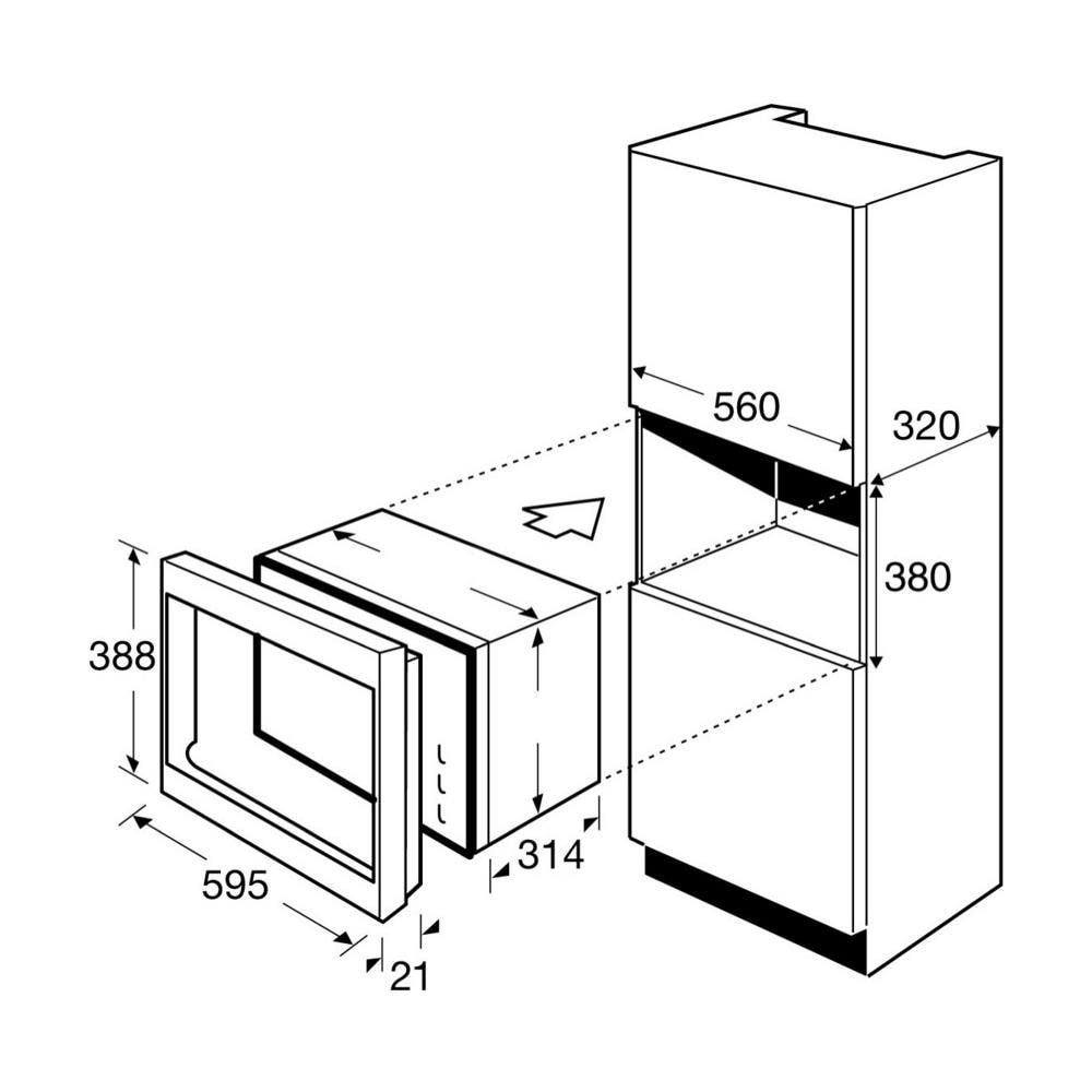 Forno Microonde BMS6112X Capacità 17 Litri Potenza 1050 Watt Colore Acciaio Inox - Foto 3