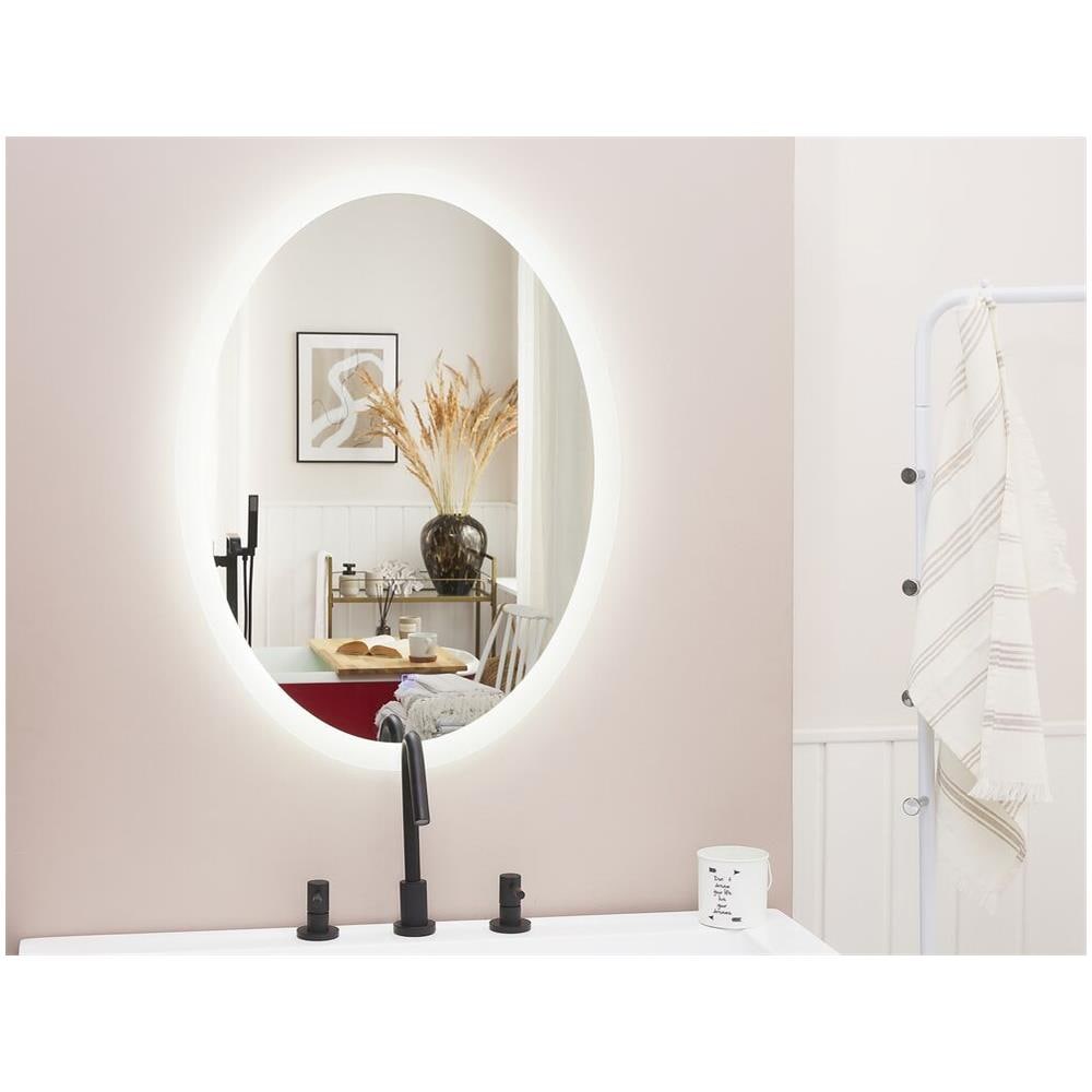 Specchio Da Bagno Con Illuminazione Led Ovale 60 X 80 Cm Viriat - Foto 1