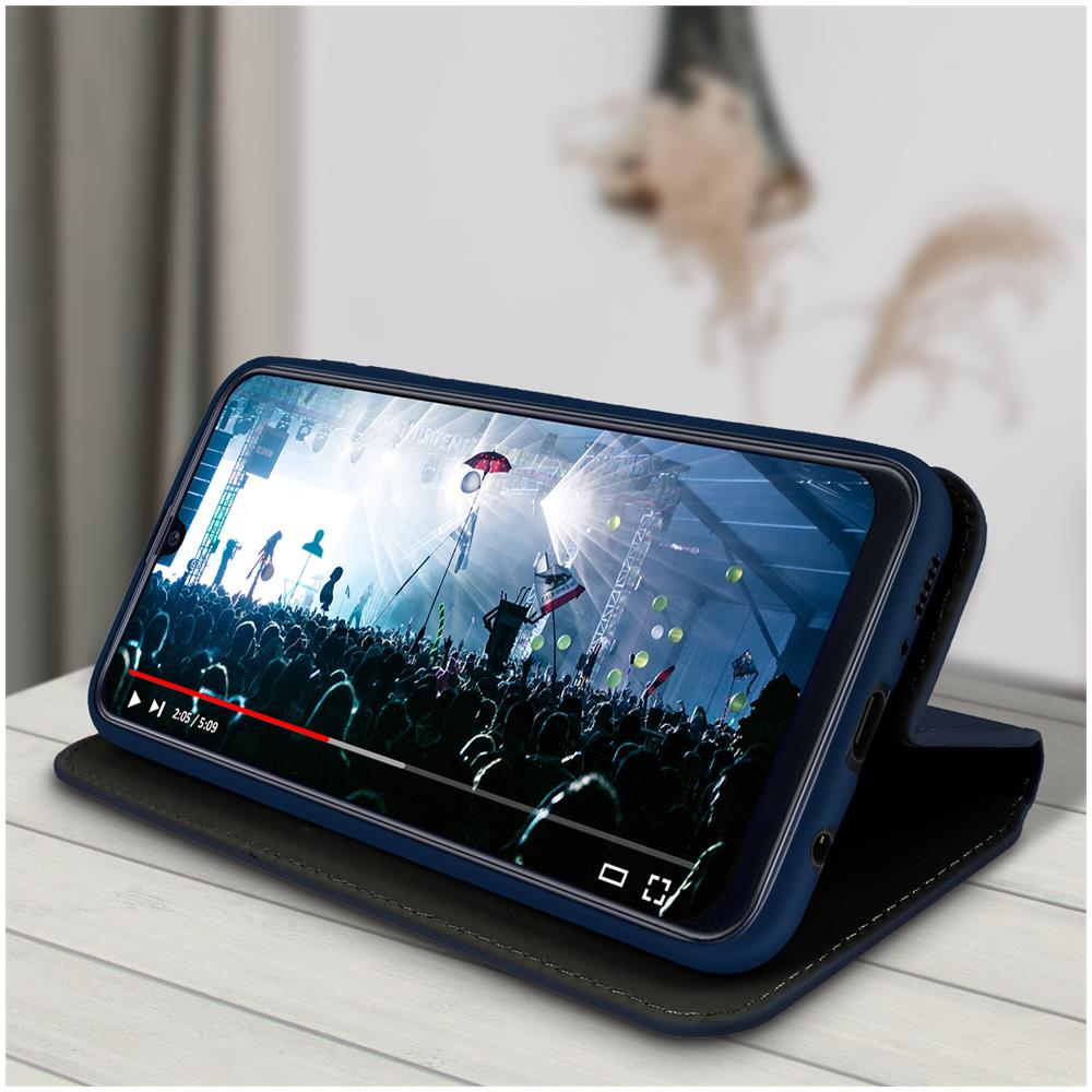Custodia Per Samsung Galaxy M21 E M31 Copertina Portacarte Supporto Video Blu - Foto 2