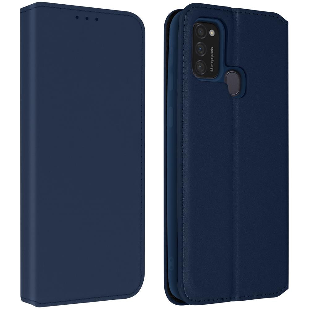 Custodia Per Samsung Galaxy M21 E M31 Copertina Portacarte Supporto Video Blu - Foto 1