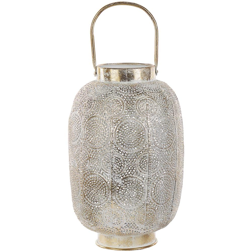 Lanterna Decorativa In Metallo Dorato 40 Cm Lantau - Foto 1