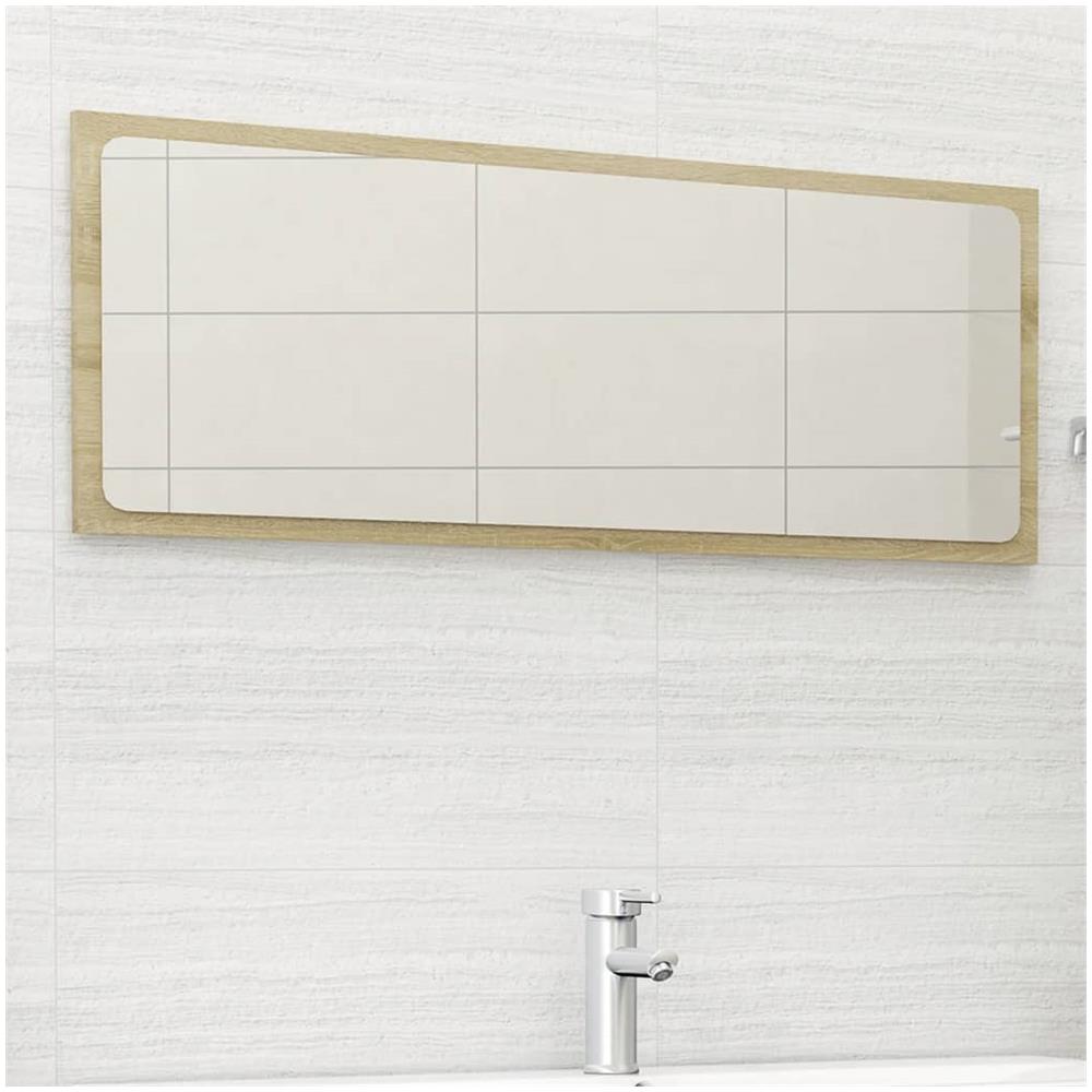 Specchio da Bagno Rovere Sonoma 100x1,5x37 cm Legno Multistrato - Foto 1