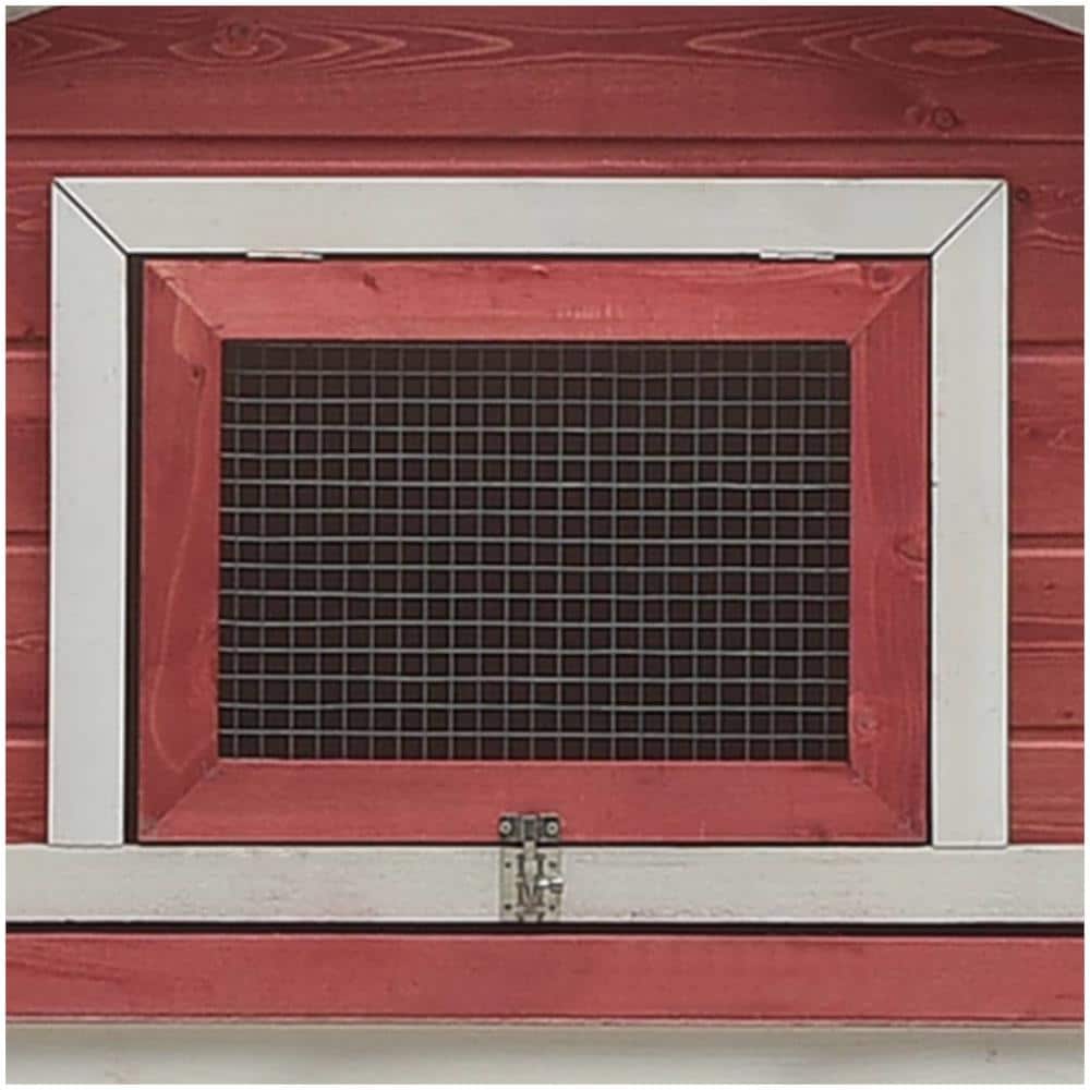 Conigliera Rossa 303x60x86 cm in Legno Massello di Pino e Abete - Foto 2