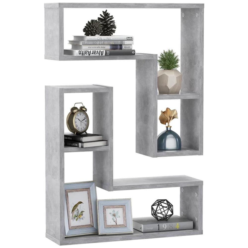 Mensole a Muro 2pz Grigio Cemento 50x15x50cm Legno Multistrato - Foto 3