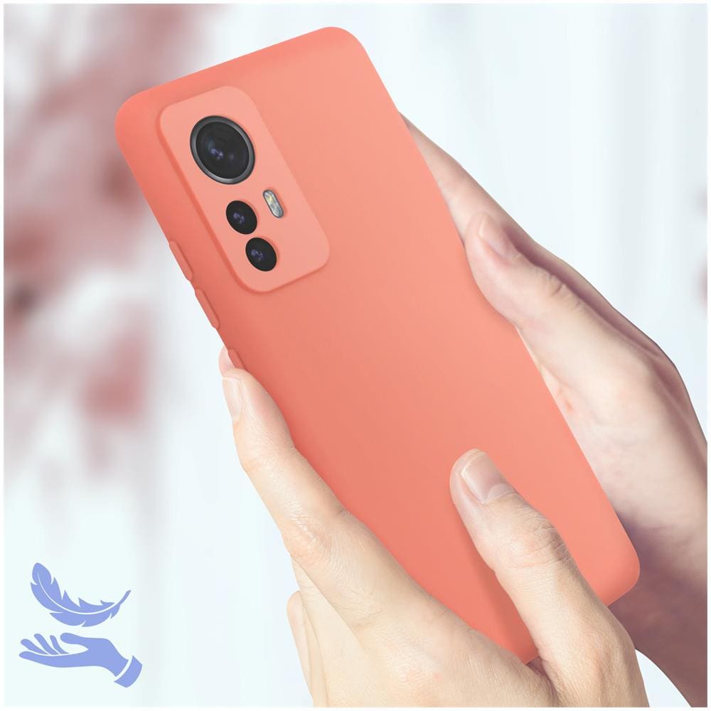 Cover Xiaomi 12 Pro Silicone Semi-rigido Soft-touch Rosa Pesca - Foto 2