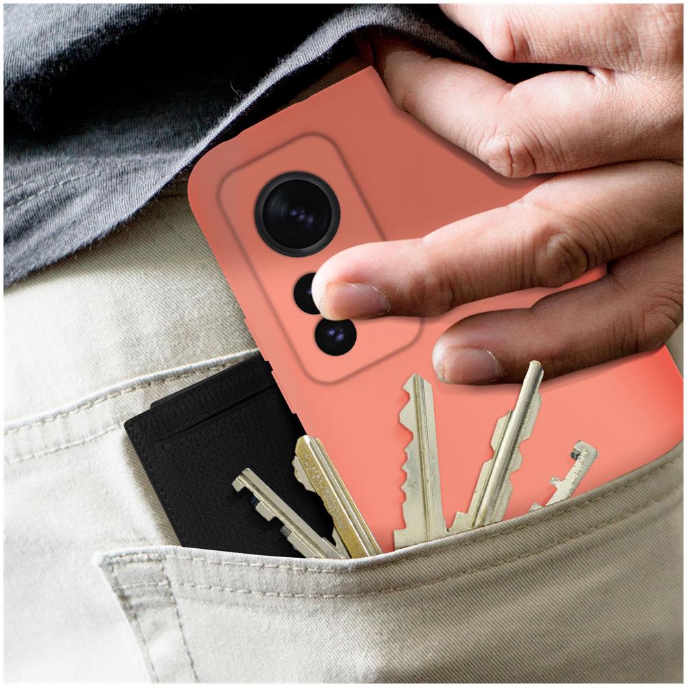 Cover Xiaomi 12 Pro Silicone Semi-rigido Soft-touch Rosa Pesca - Foto 5
