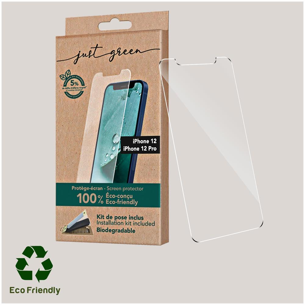 Vetro Temperato 9h Iphone 12 / 12 Pro Kit Di Posa 100% Biodegradabile - Foto 2