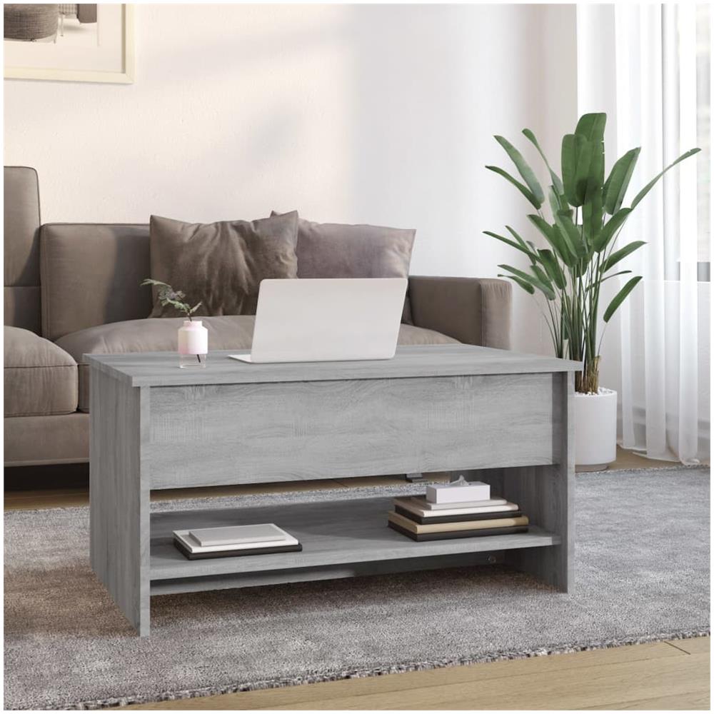 Tavolino Da Salotto Grigio Sonoma 80x50x40 Cm Legno Multistrato - Foto 3