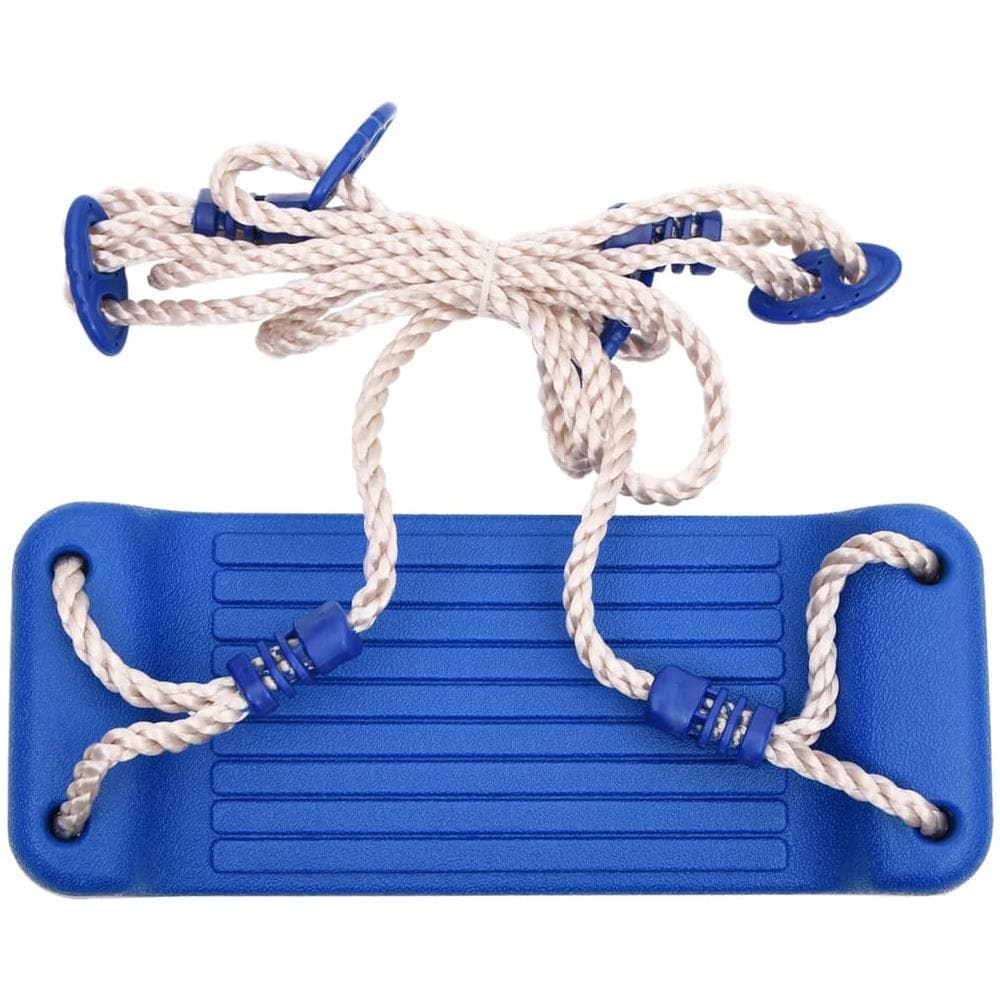 Seggiolini Per Altalena Con Corde 2 Pz Blu 37x15 Cm Polietilene - Foto 3