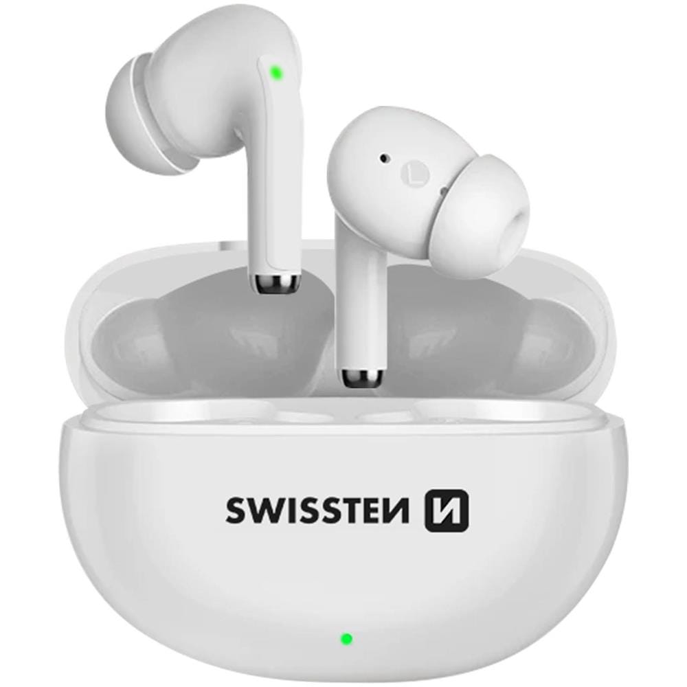 Auricolari Wireless Microfono Tasto Touch Autonomia 15h Protune Swissten Bianco - Foto 1