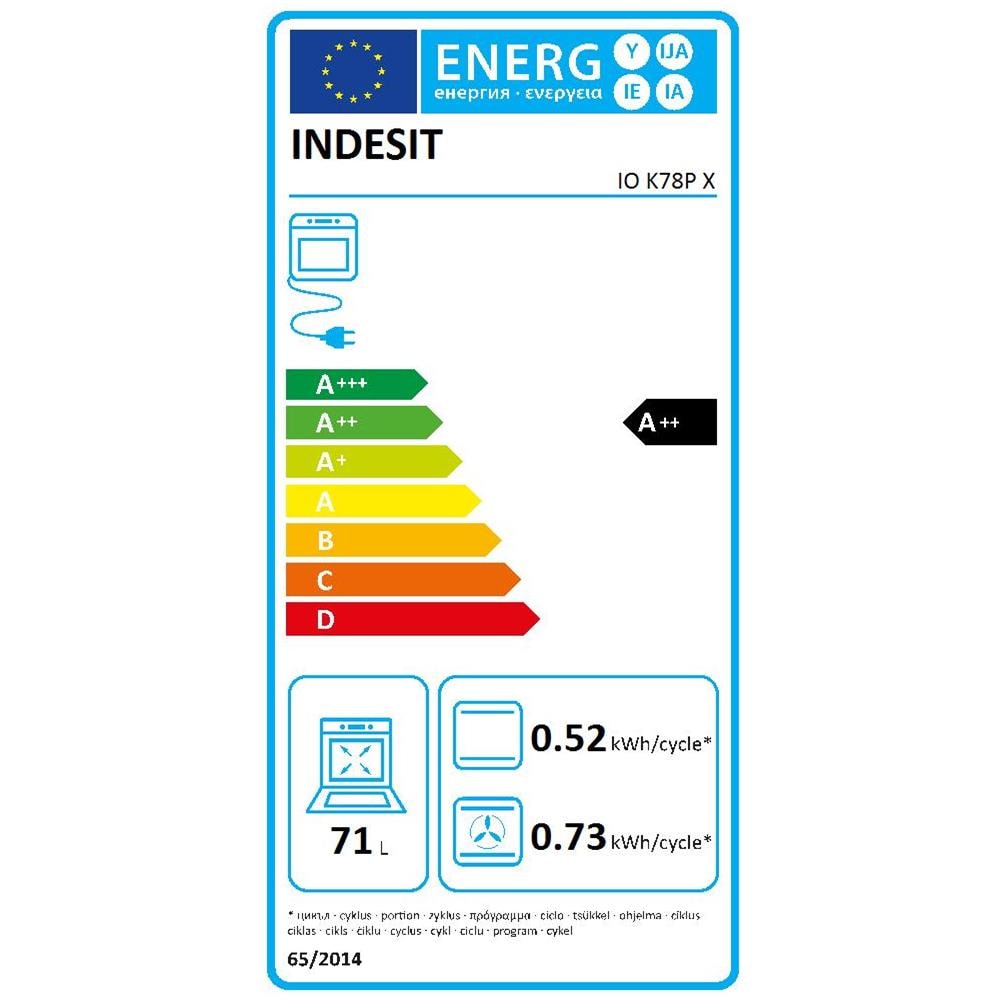 Forno Elettrico da Incasso IO K78P X 859991705400 Capacità 71 L Multifunzione Ventilato Colore Nero. Acciaio inox - Foto 3