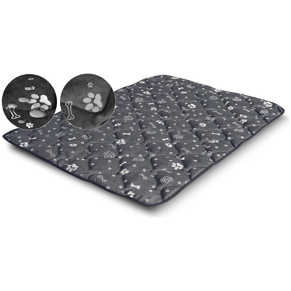 100x70 cm Tappetino per cuccia per cani impermeabile Silver Bones - Foto 1