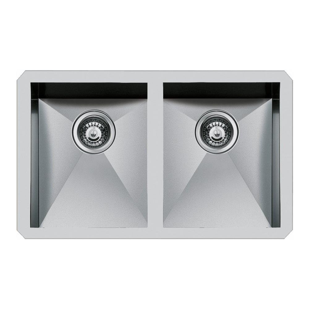 Lavello 785x460 Mm Quadra 2 Vasche Sottotop Inox Spazzolato Cod. 1208 850 - 1208850 - Foto 3