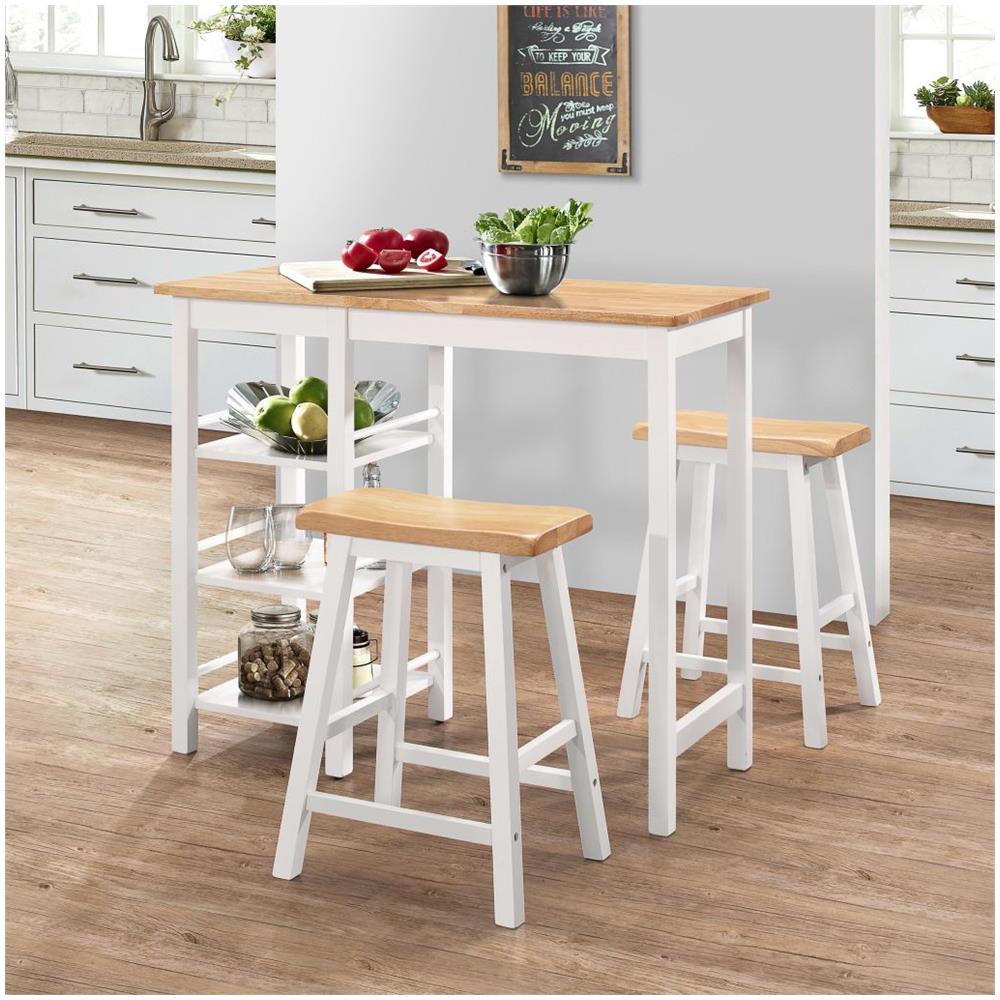 Set Da Bar 3 Pz In Mdf Bianco - Foto 1