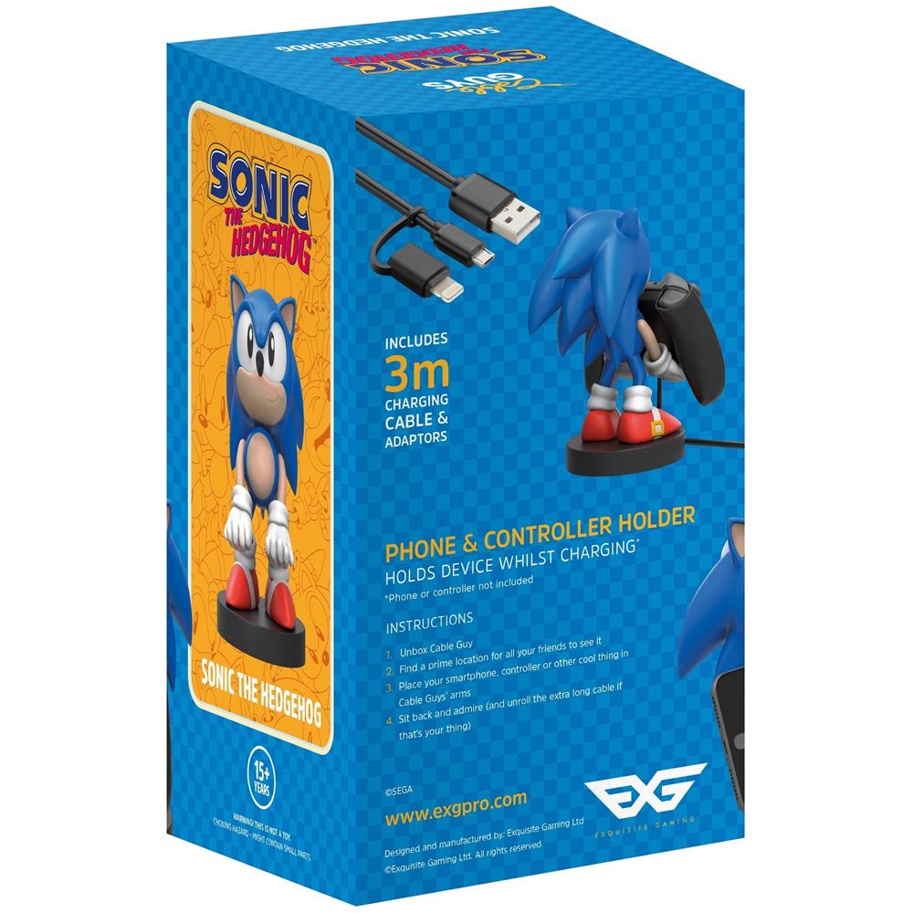 Supporto per Smartphone o Joystick Cable Guy Sonic The Hedgehog CGCRS3000009 con Cavo USB - Type-C di 3 mt e Adattatore Lightning - Foto 8