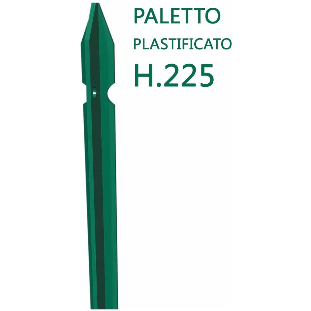 Paletto a T altezza 225 CM sezione mm 30x30x3 PLASTIFICATO Palo Verde da GIARDINO recinzione in ferro CARTOMATICA Confezione da 10PZ
