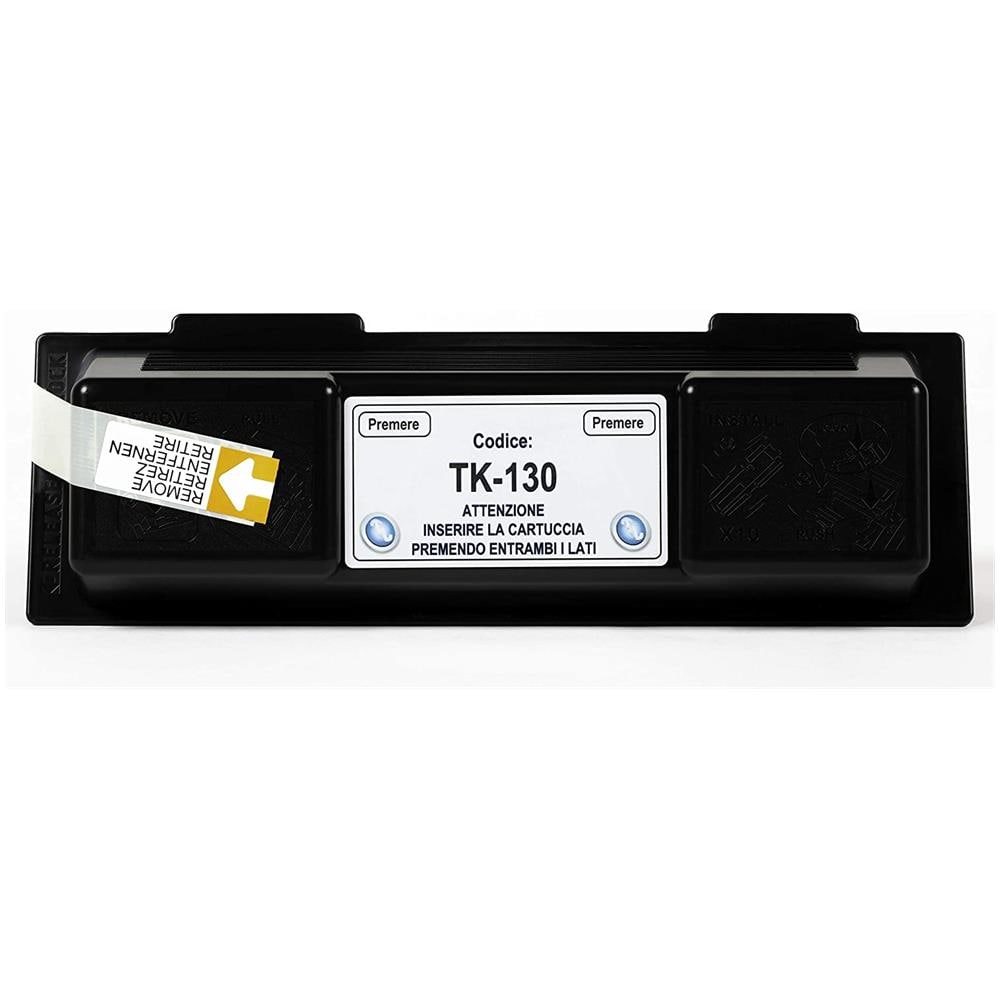 TONER COMPATIBILE -  Kyocera Tk-130 1t02hs0eu0 Per Fs-1028mfp, Fs-1128mfp, Fs-1300d, Fs-1300dn, Fs-1350dn Fornito Di Intelligent Chip Capacità 7200 Copie Made In Italy - Foto 4