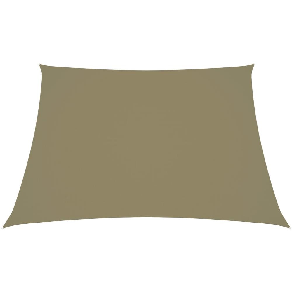 Parasole a Vela in Tela Oxford Quadrato 6x6 m Beige - Foto 3