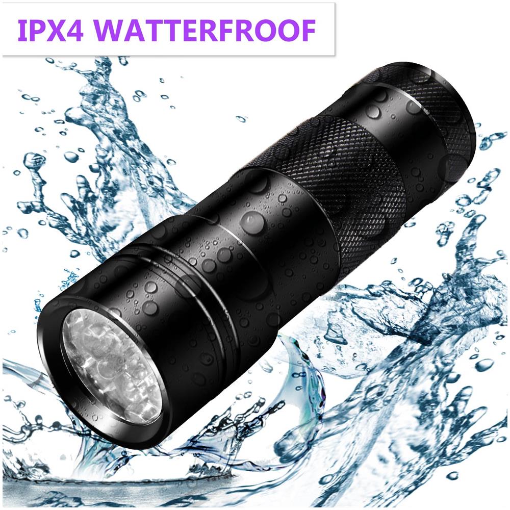 Torcia Uv Con 12 Led 395 Nm Nera - Foto 2