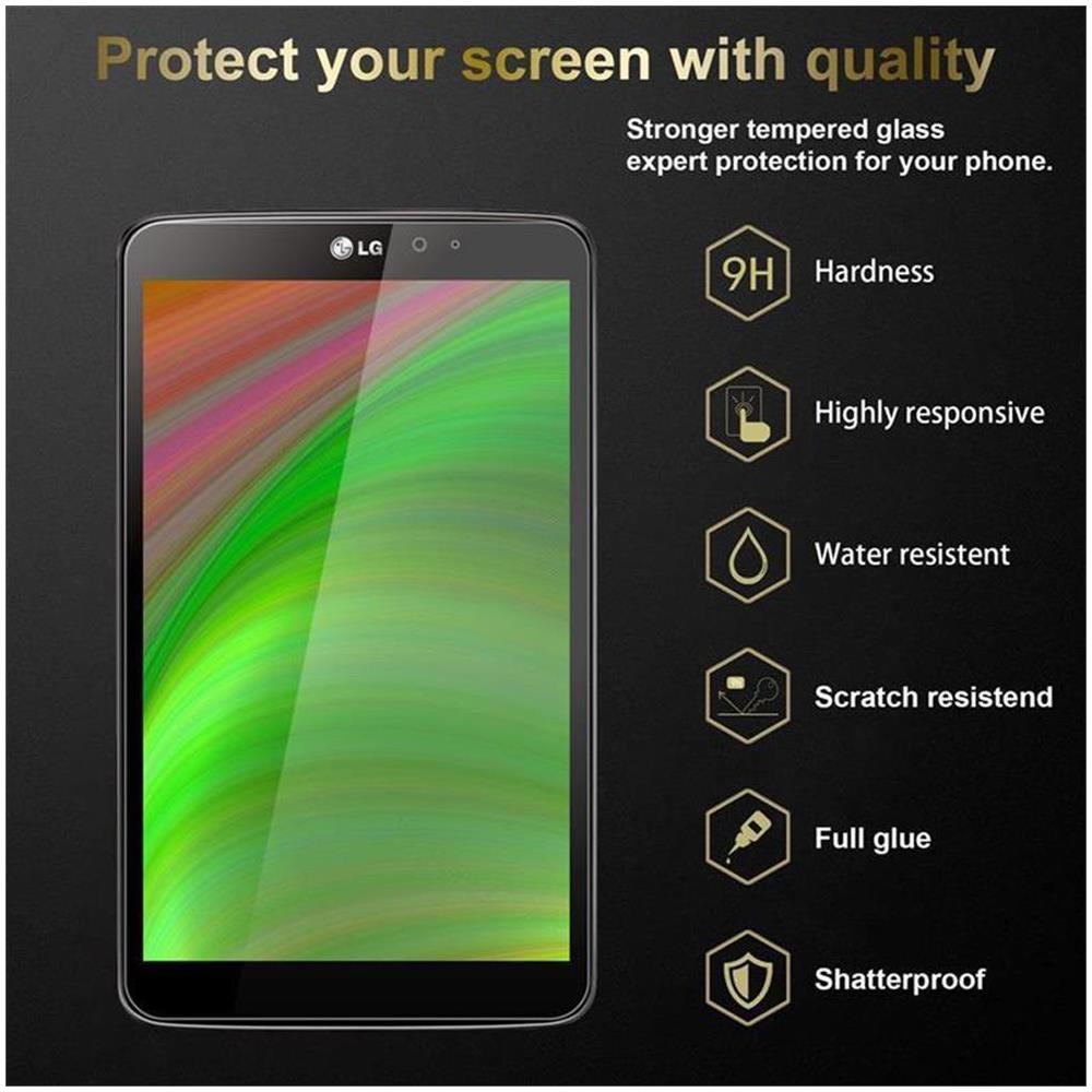 Cadorabo Pellicola Di Armatura Compatibile Con Lg G Pad (8.3"" Zoll) In Elevata Trasparenza - Vetro Temperato (tempered) Di Protezione Del Display In Durezza 9h Con 3d Touch - Foto 2