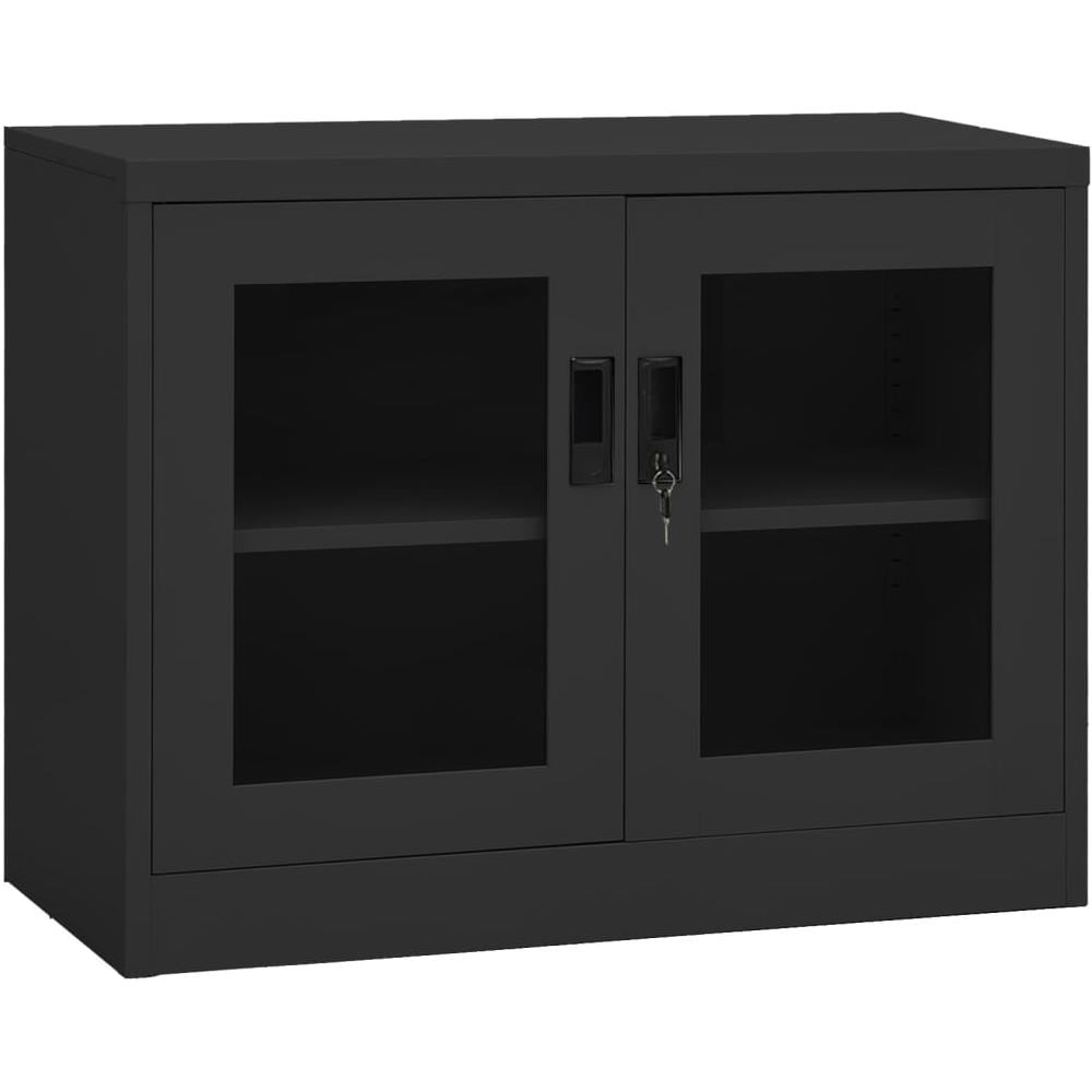 Armadio Per Ufficio Antracite 90x40x70 Cm In Acciaio - Foto 1