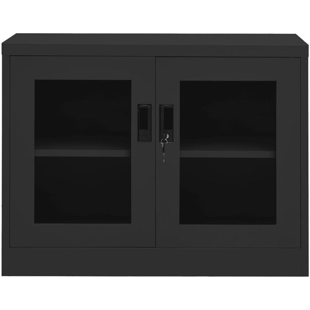 Armadio Per Ufficio Antracite 90x40x70 Cm In Acciaio - Foto 2