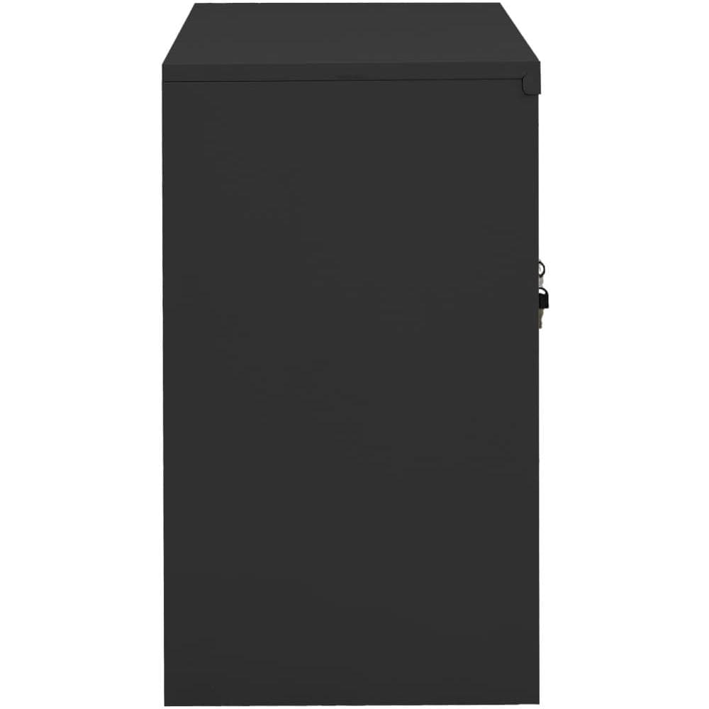 Armadio Per Ufficio Antracite 90x40x70 Cm In Acciaio - Foto 3