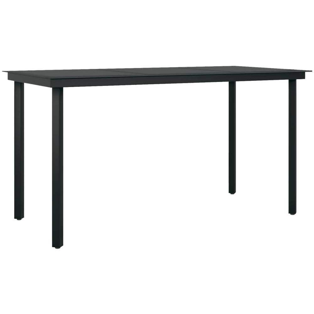 Set Mobili Da Pranzo Per Giardino 5 Pz Nero - Foto 3