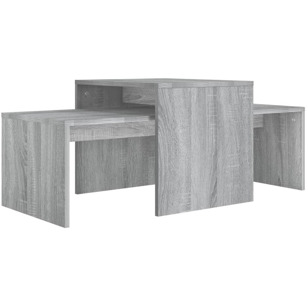 Set Di Tavolini Grigio Sonoma 100x48x40 Cm Legno Multistrato - Foto 1